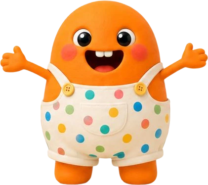 Preschool mascot with arms open